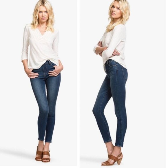 Lucky Brand Olivia Ankle Skinny High Waist Jean Stretch Slim Medium Blue Pant 2 - Picture 1 of 16